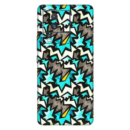 IQOO Phone Skins (All Models) - Funky Zig Zag - 3D Embossed Finish (L-223) IQOO Neo 7 5G