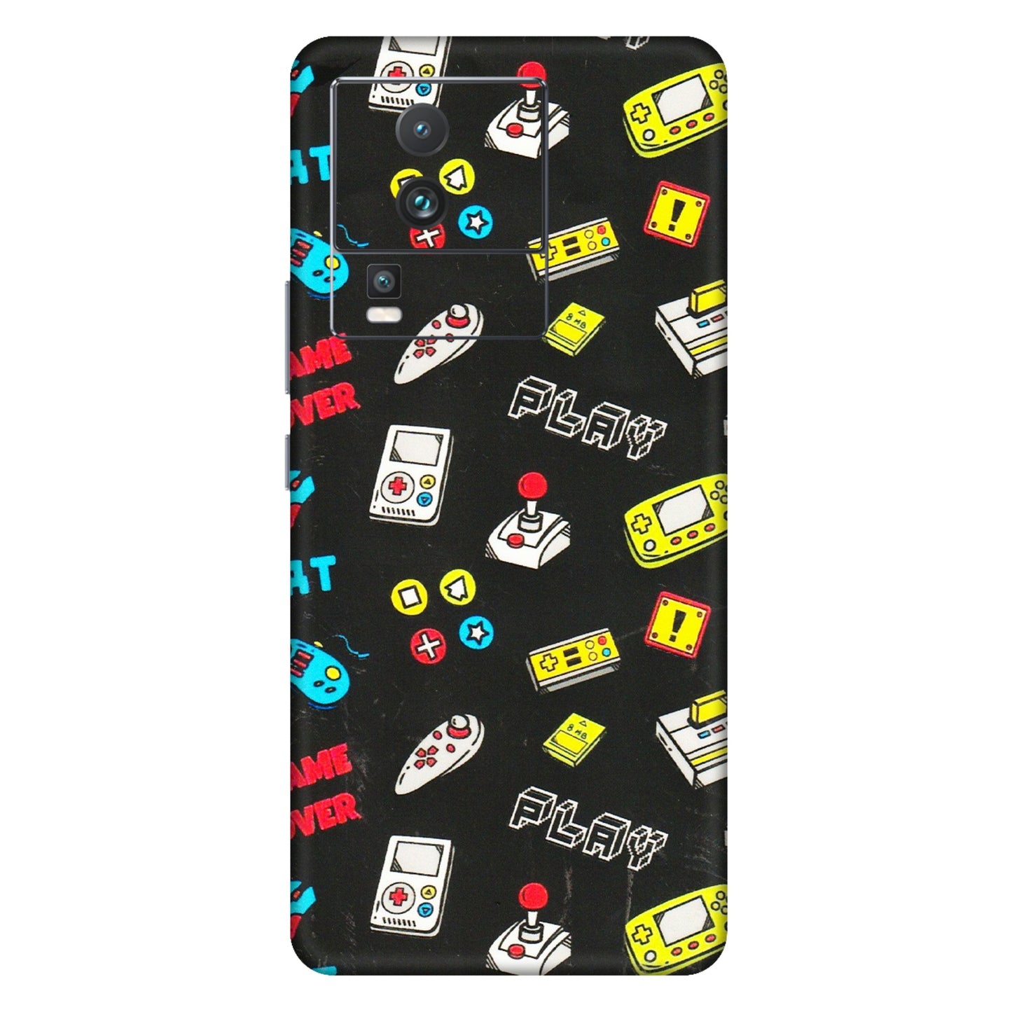 IQOO Phone Skins (All Models) - Gaming Doodles - 3D Embossed Finish (L-224) IQOO Neo 7 5G