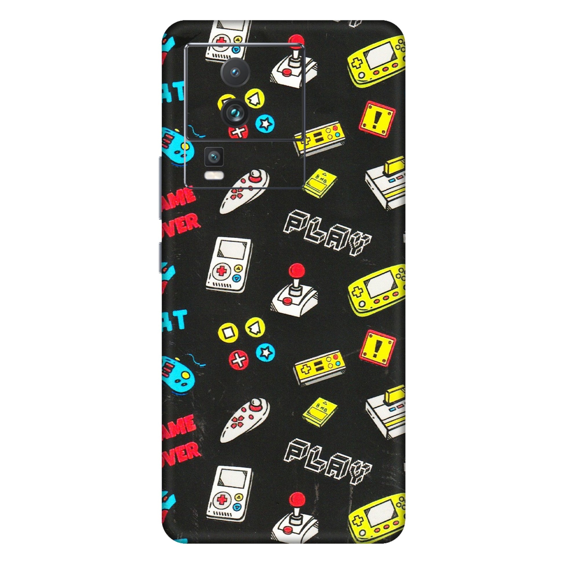 IQOO Phone Skins (All Models) - Gaming Doodles - 3D Embossed Finish (L-224) IQOO Neo 7 5G