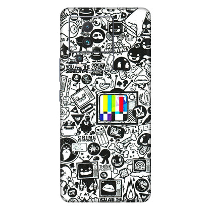 IQOO Phone Skins (All Models) - Doodles Positive Art - 3D Embossed Finish (L-263) IQOO Neo 7 5G