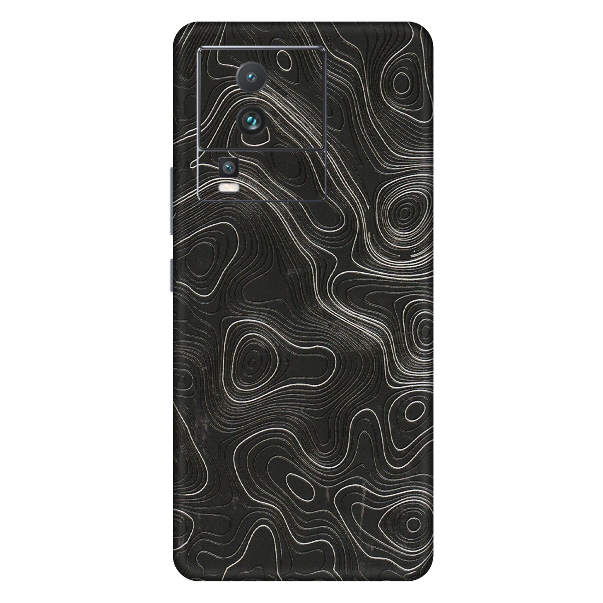 IQOO Phone Skins (All Models) - Abstract White Line Map - 3D Embossed Finish (L-269) IQOO Neo 7 5G