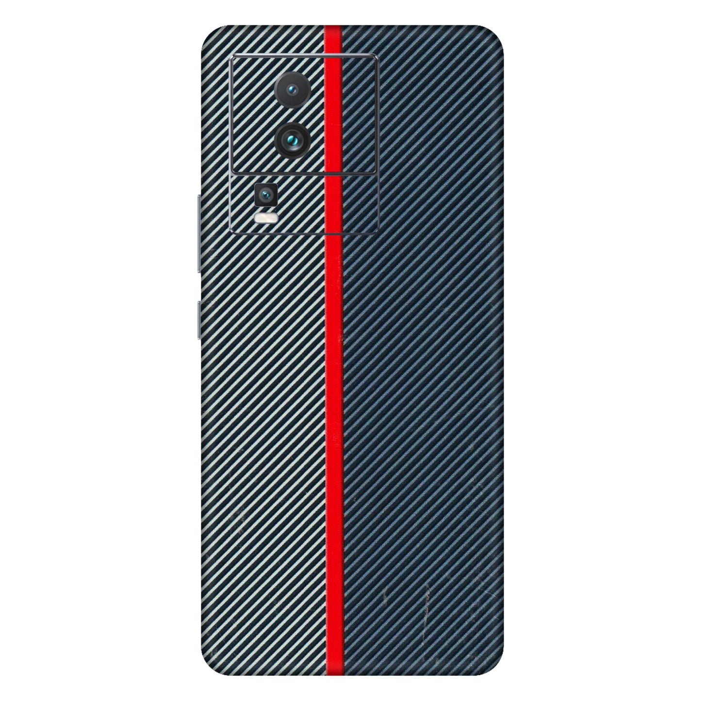 IQOO Phone Skins (All Models) - Blue Sober Lines - 3D Embossed Finish (L-305) IQOO Neo 7 5G