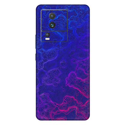 IQOO Phone Skins (All Models) - Purple Ripples Swirl - 3D Embossed Finish (L-314) IQOO Neo 7 5G