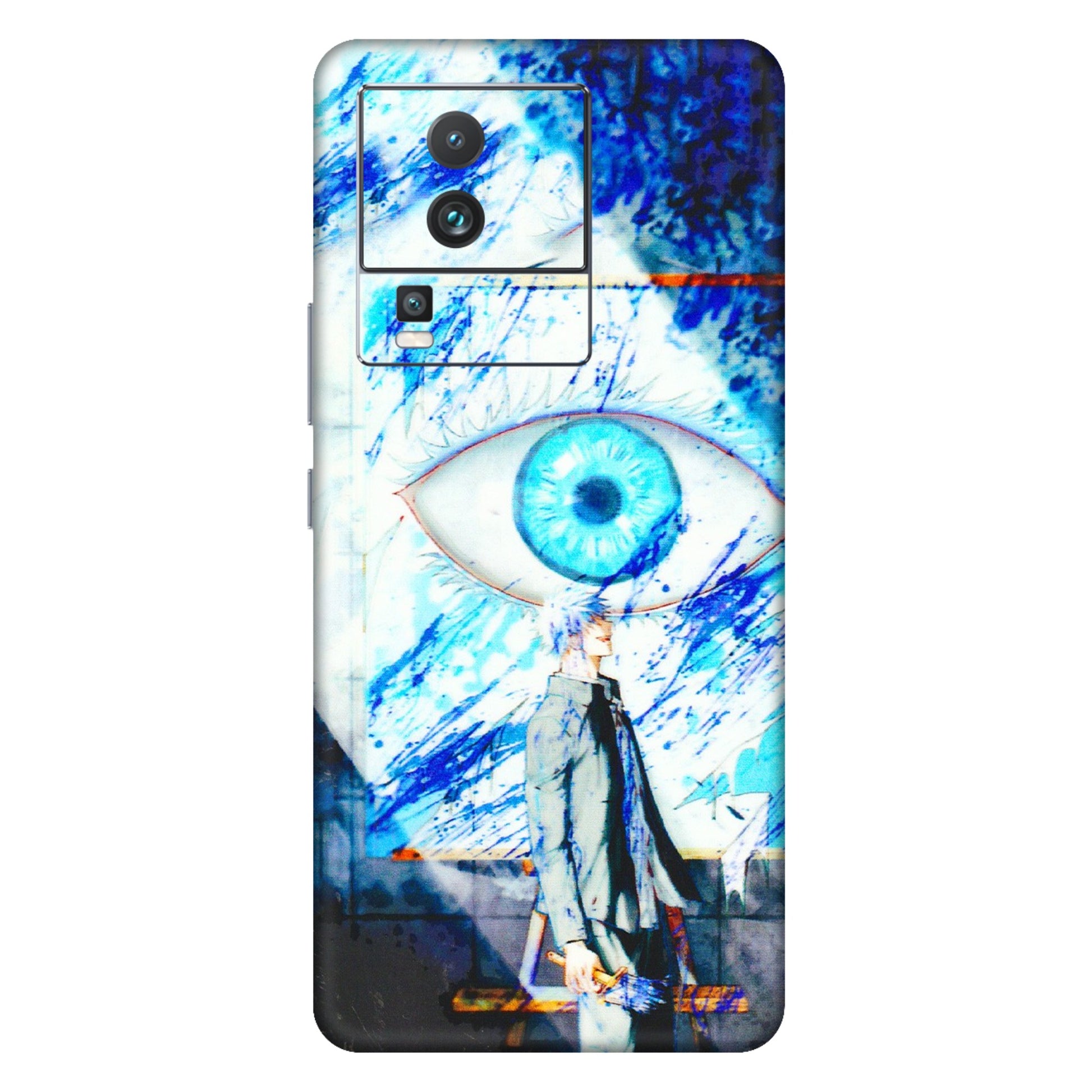 IQOO Phone Skins (All Models) - Anime Sea Blue Eye - 3D Embossed Finish (L-318) IQOO Neo 7 5G