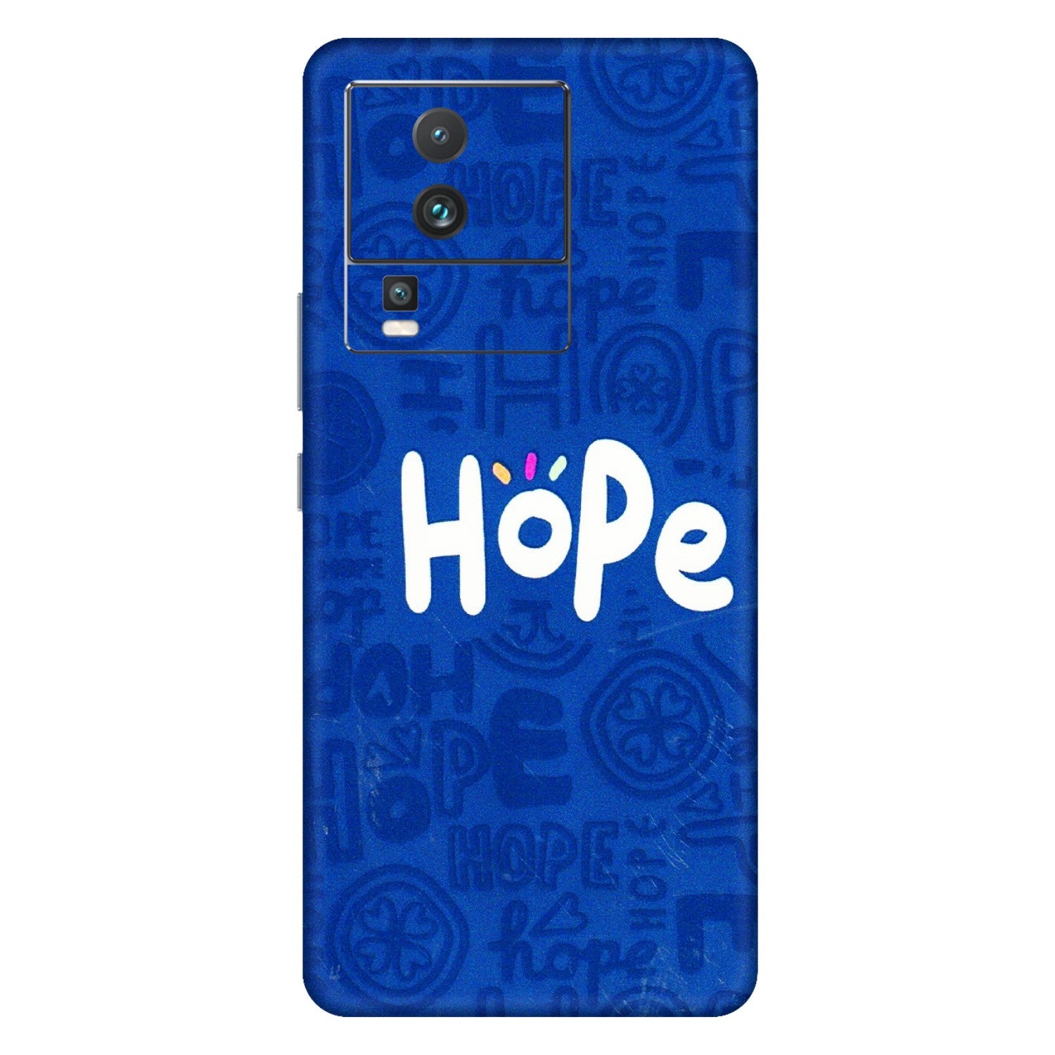 IQOO Phone Skins (All Models) - Hope Doodles Blue - 3D Embossed Finish (L-43) IQOO Neo 7 5G