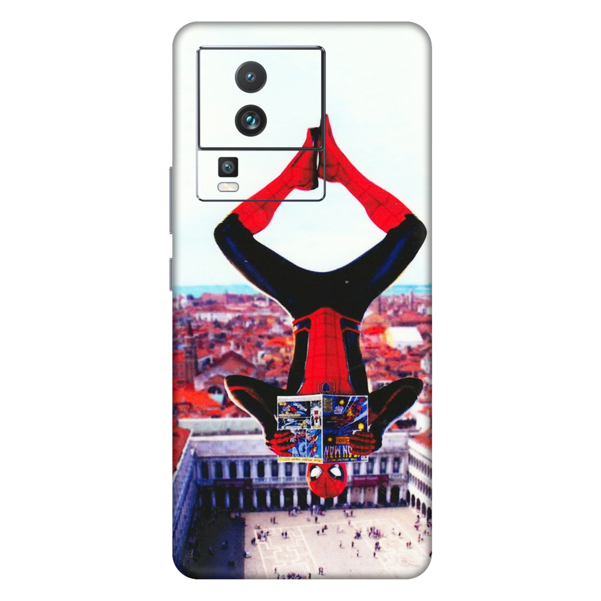 IQOO Phone Skins (All Models) - Spiderman Hanging - 3D Embossed Finish (L-53) IQOO Neo 7 5G