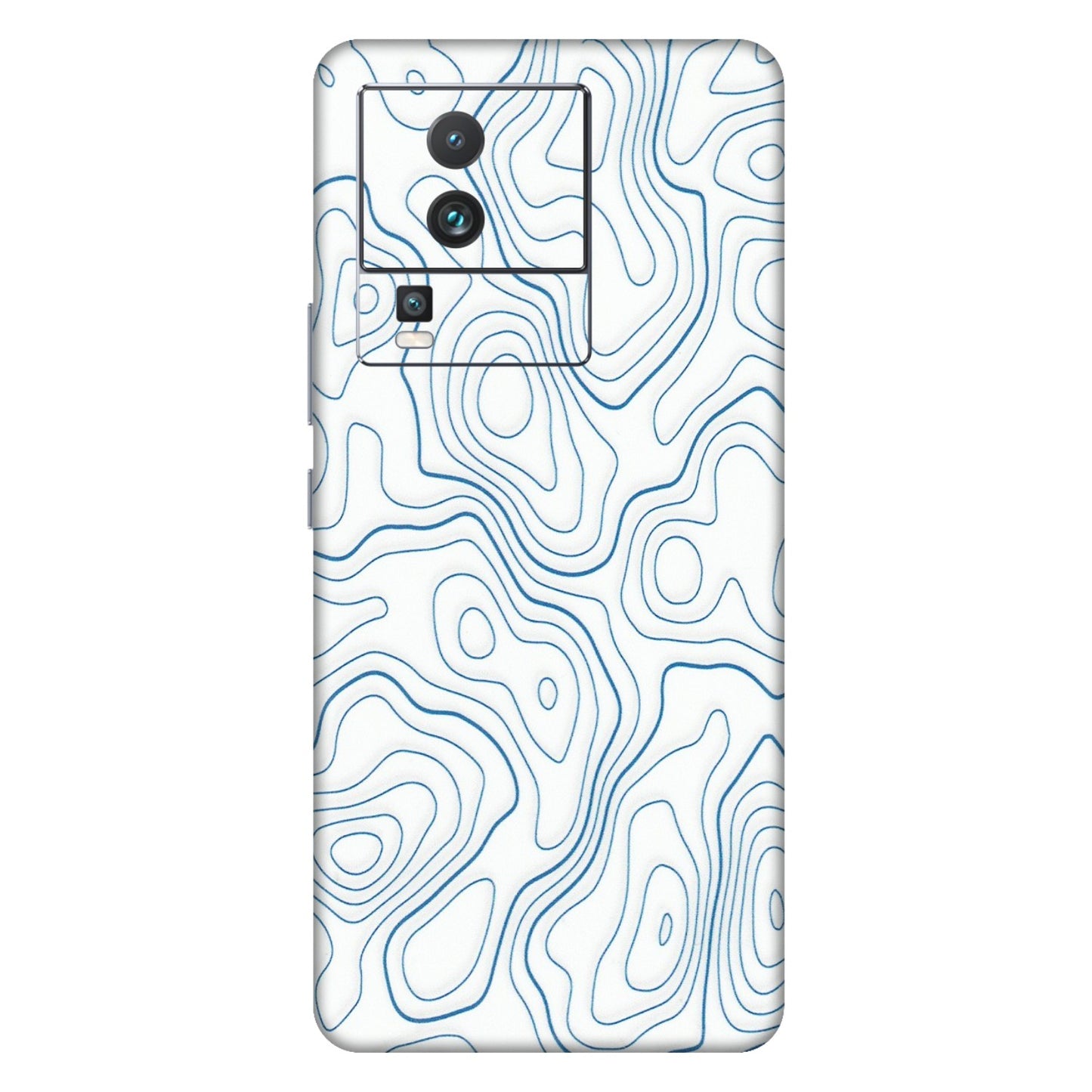 IQOO Phone Skins (All Models) - Blue And White Swirls - Matte Finish (M-139) IQOO Neo 7 5G