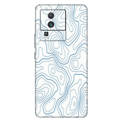 IQOO Phone Skins (All Models) - Blue And White Swirls - Matte Finish (M-139) IQOO Neo 7 5G