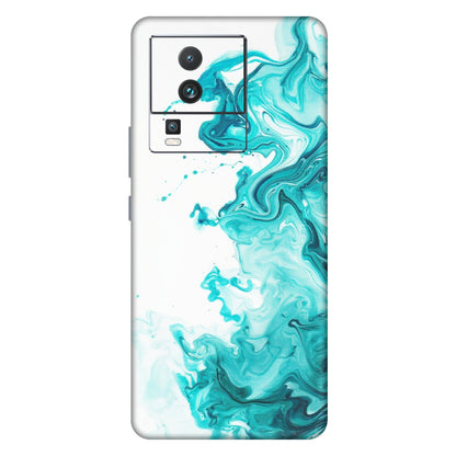 IQOO Phone Skins (All Models) - Sky Blue Abstract Colour - Matte Finish (M-146) IQOO Neo 7 5G