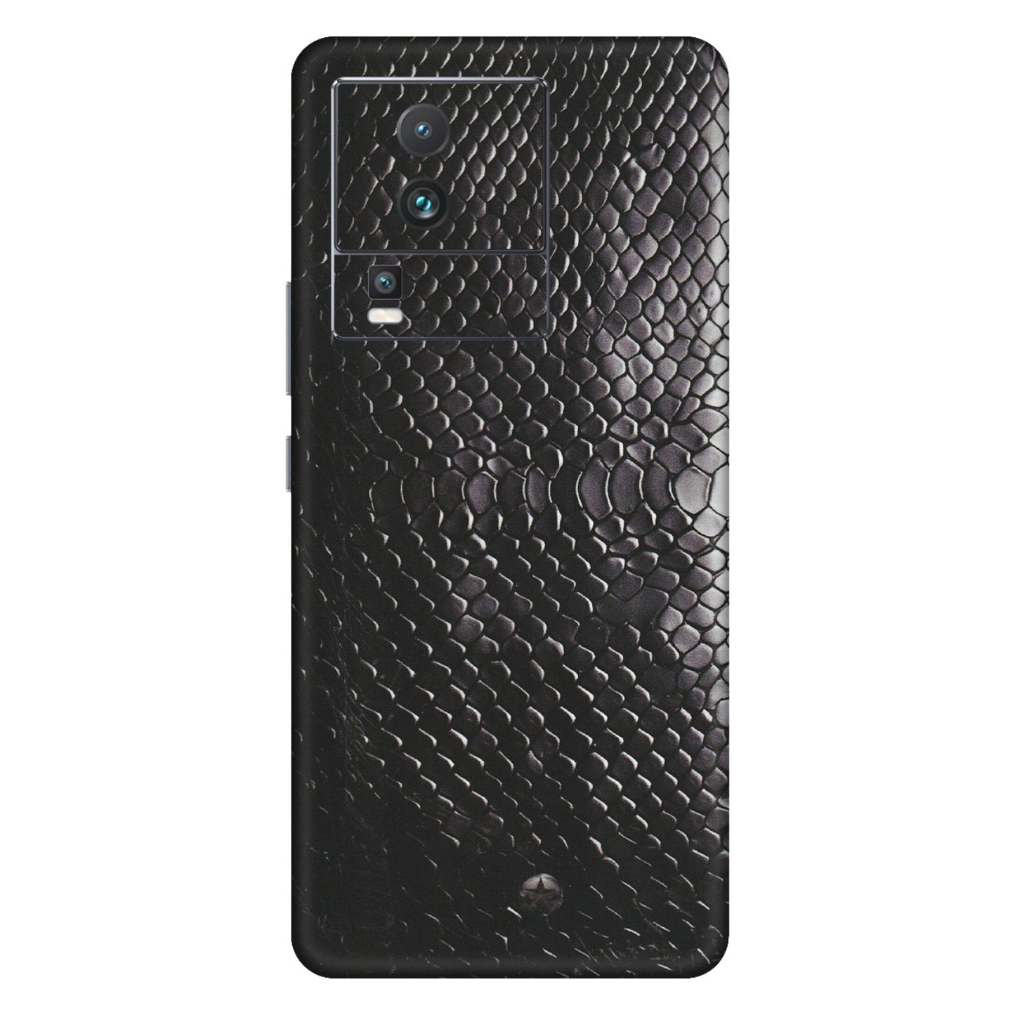 IQOO Phone Skins (All Models) - Black Snack Leather - Matte Finish (M-147) IQOO Neo 7 5G