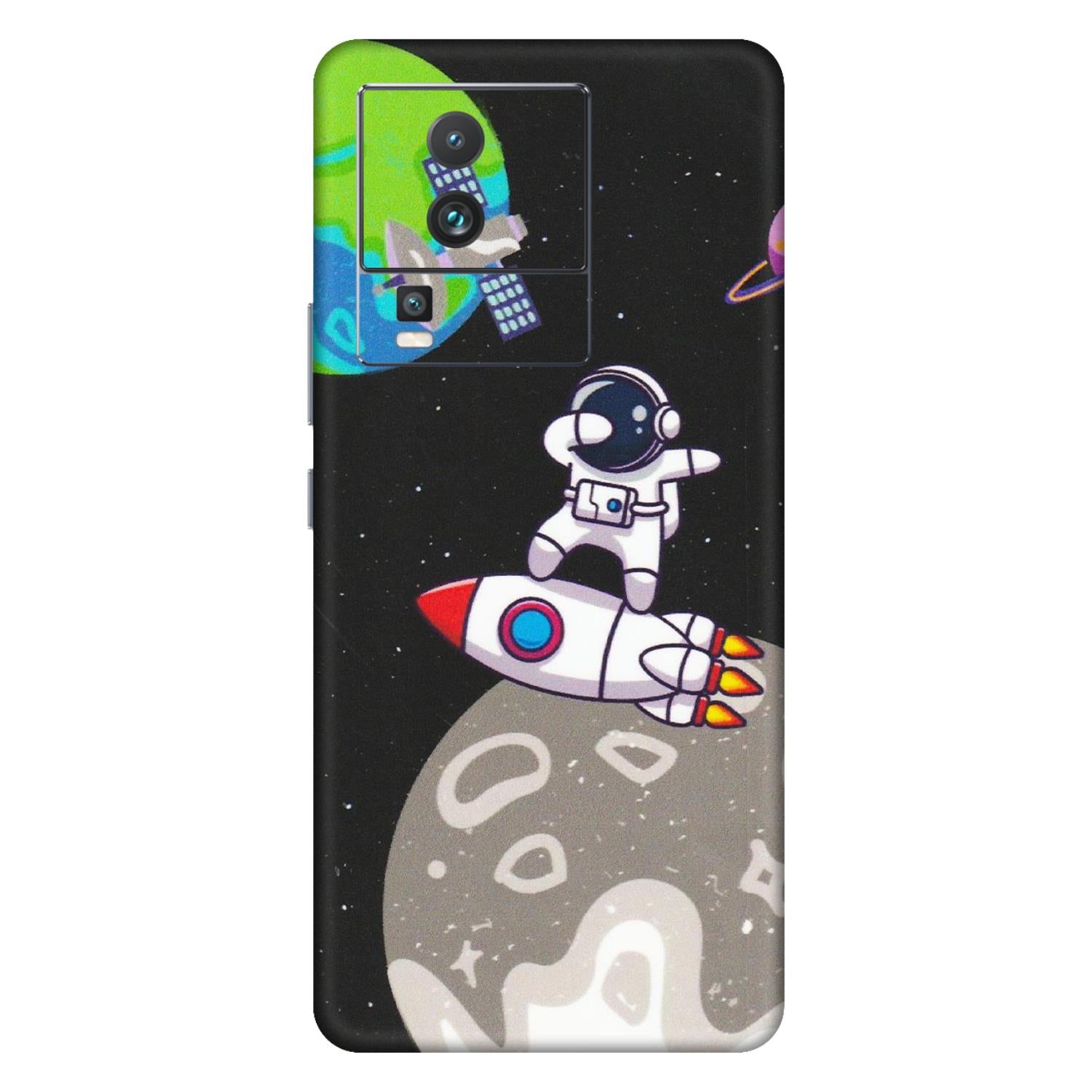 IQOO Phone Skins (All Models) - Astronaut Vibing Toon Running - Matte Finish (M-39) IQOO Neo 7 5G