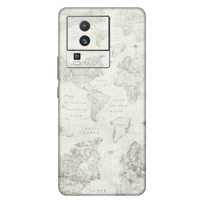 IQOO Phone Skins (All Models) - World Travel Map - Transparent Finish (T-04) IQOO Neo 7 5G