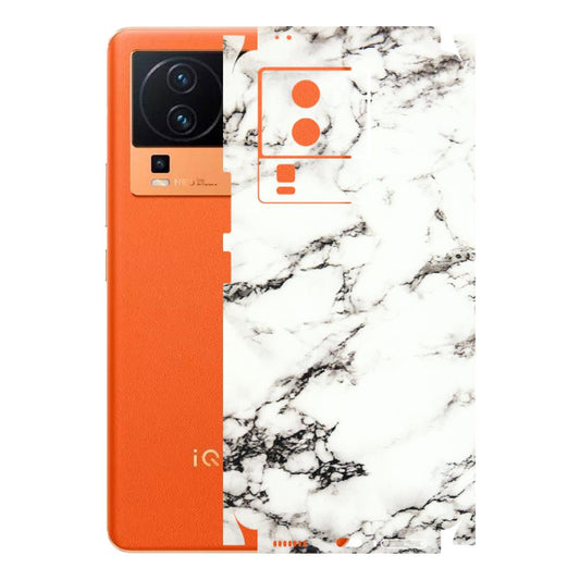 IQOO Phone Skins (All Models) - Black and White Marble Texture - 3D Embossed Finish (L-124) IQOO Neo 7 PRO