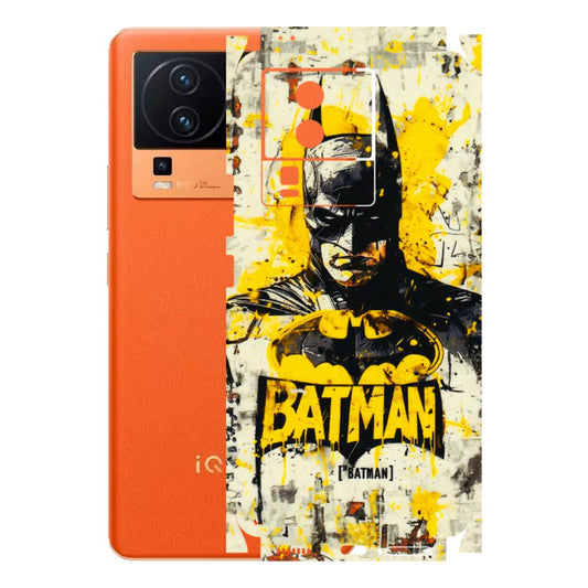 IQOO Phone Skins (All Models) - Batman Yellow BT - 3D Embossed Finish (L-304) IQOO Neo 7 PRO