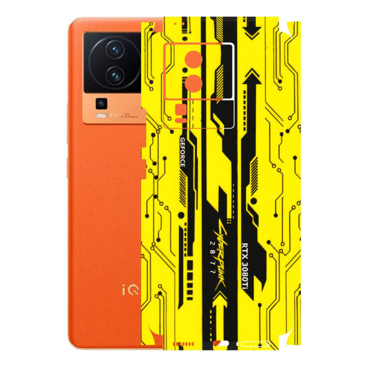 IQOO Phone Skins (All Models) - Yellow Cyberpunk - 3D Embossed Finish (L-93) IQOO Neo 7 PRO