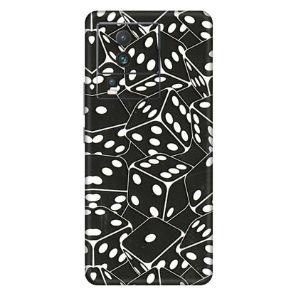 IQOO Phone Skins (All Models) - Big Black Dices - 3D Embossed Finish (L-106) IQOO Neo 7 PRO