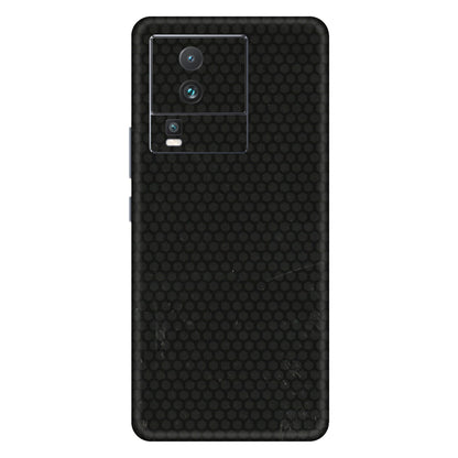 IQOO Phone Skins (All Models) - Black honeycomb - 3D Embossed Finish (L-114) IQOO Neo 7 PRO