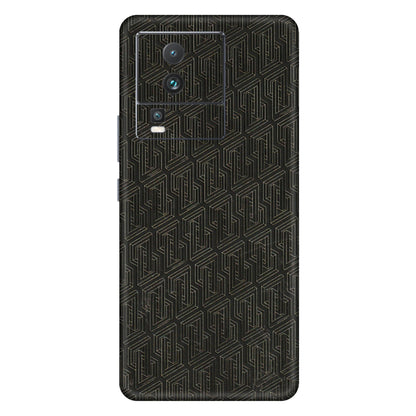 IQOO Phone Skins (All Models) - Black Abstract Pattern - 3D Embossed Finish (L-117) IQOO Neo 7 PRO