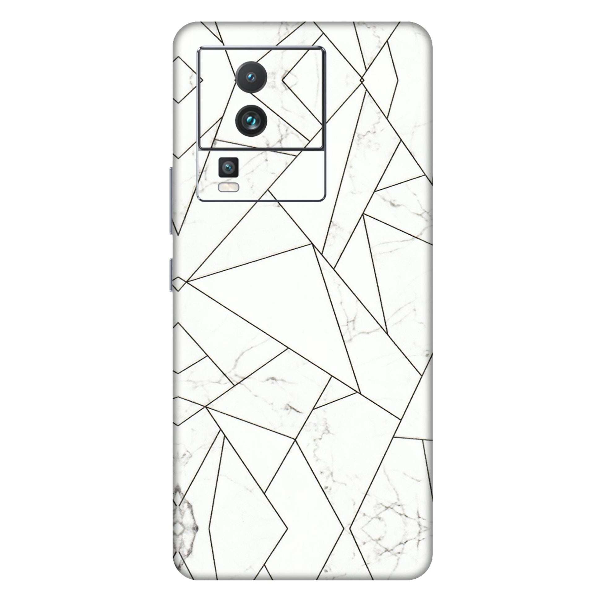 IQOO Phone Skins (All Models) - Luxury White Marble Effect - 3D Embossed Finish (L-168) IQOO Neo 7 PRO