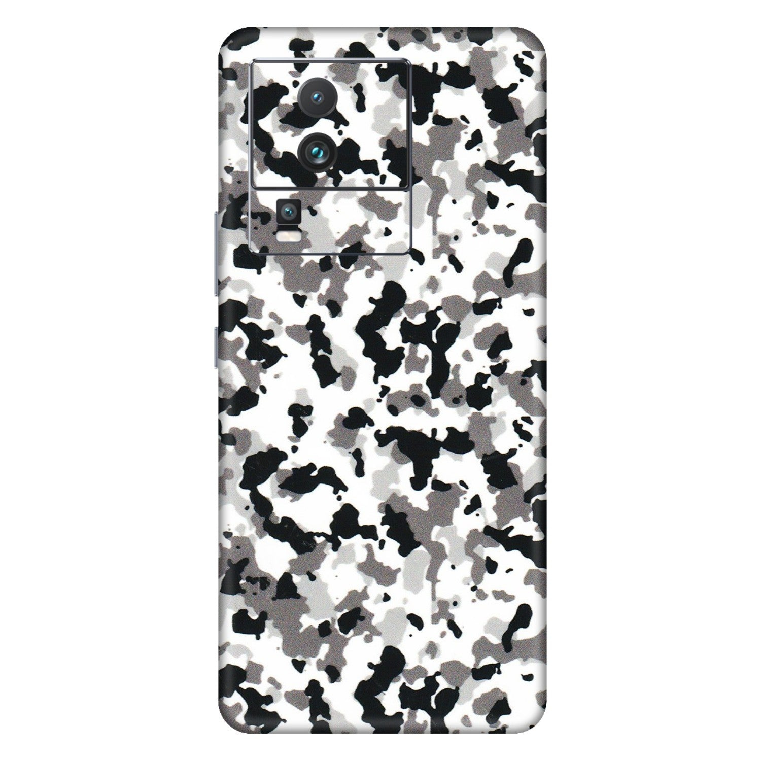 IQOO Phone Skins (All Models) - White Black Camouflage - 3D Embossed Finish (L-18) IQOO Neo 7 PRO