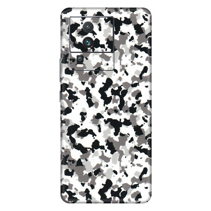 IQOO Phone Skins (All Models) - White Black Camouflage - 3D Embossed Finish (L-18) IQOO Neo 7 PRO