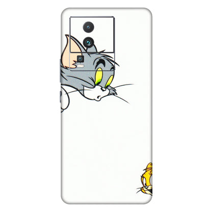 IQOO Phone Skins (All Models) - Cute Tom And Jerry - 3D Embossed Finish (L-220) IQOO Neo 7 PRO