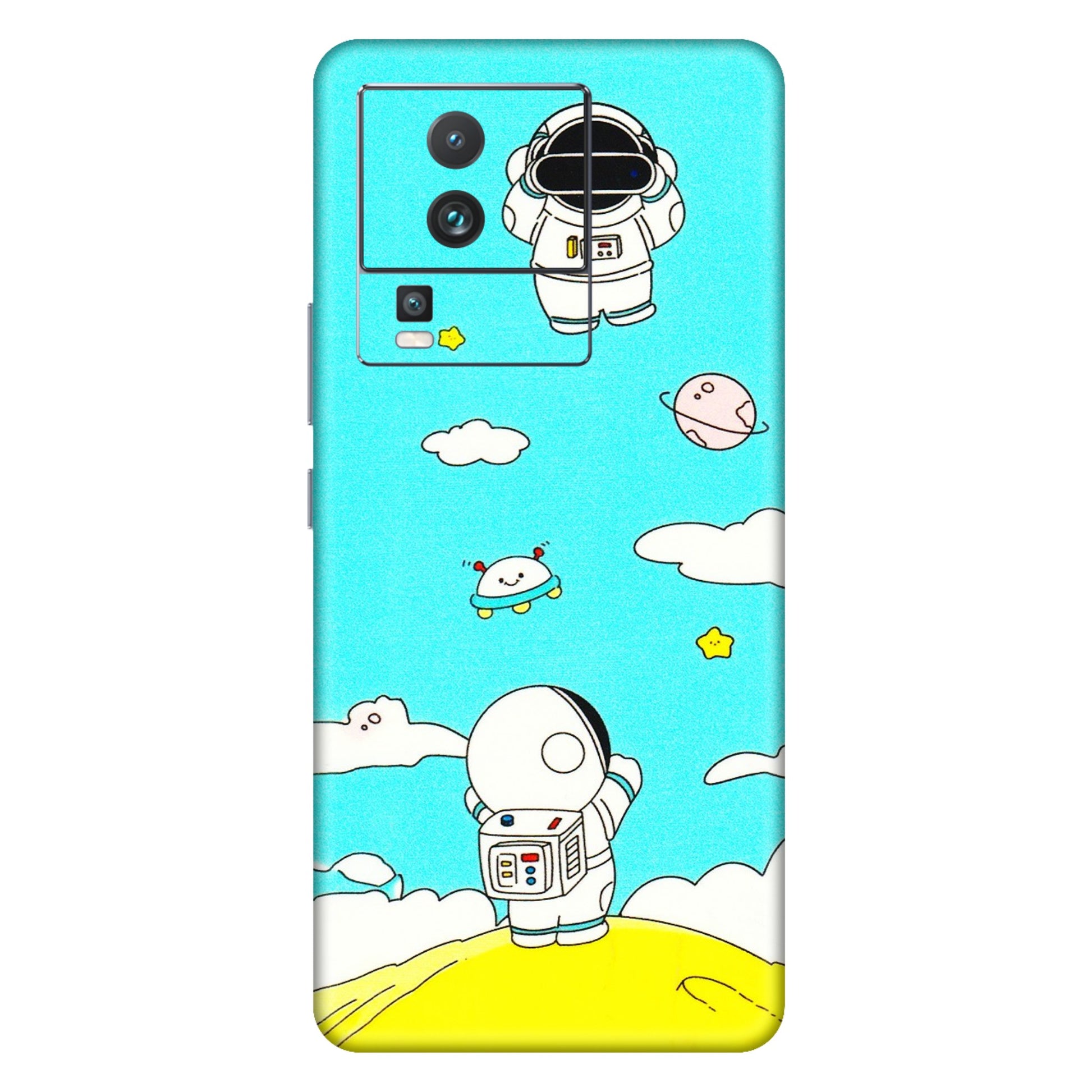 IQOO Phone Skins (All Models) - Blue Skies Astro Float - 3D Embossed Finish (L-230) IQOO Neo 7 PRO