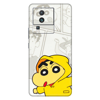 IQOO Phone Skins (All Models) - Yellow Shinchan Comic - 3D Embossed Finish (L-246) IQOO Neo 7 PRO
