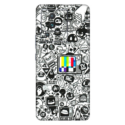 IQOO Phone Skins (All Models) - Doodles Positive Art - 3D Embossed Finish (L-263) IQOO Neo 7 PRO
