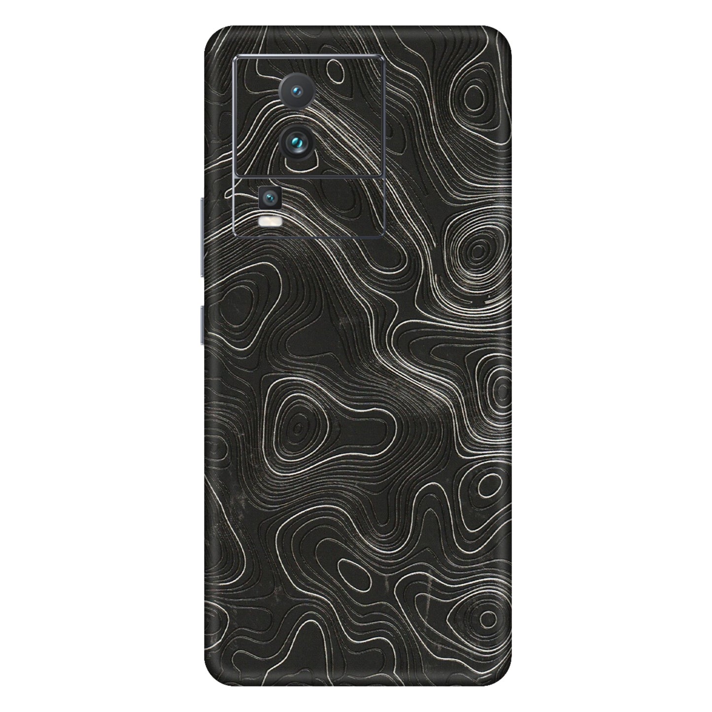 IQOO Phone Skins (All Models) - Abstract White Line Map - 3D Embossed Finish (L-269) IQOO Neo 7 PRO