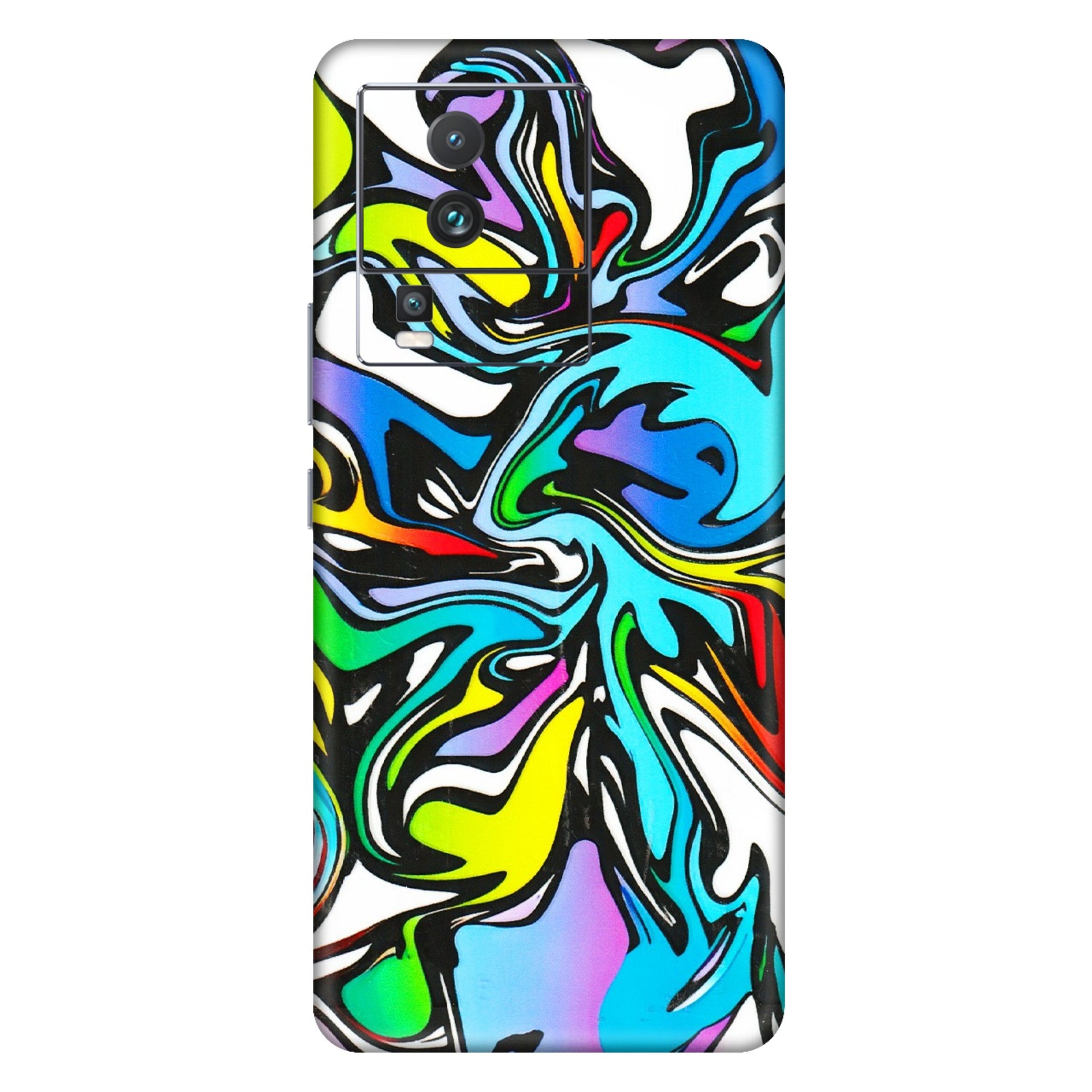 IQOO Phone Skins (All Models) - Abstract Colour Paints - 3D Embossed Finish (L-271) IQOO Neo 7 PRO