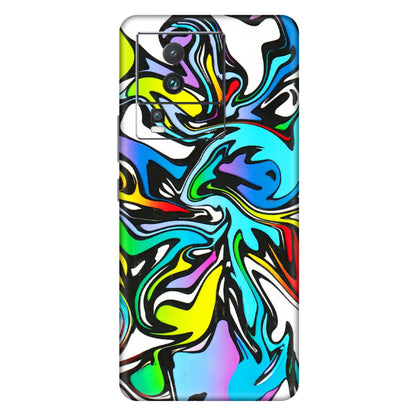 IQOO Phone Skins (All Models) - Abstract Colour Paints - 3D Embossed Finish (L-271) IQOO Neo 7 PRO