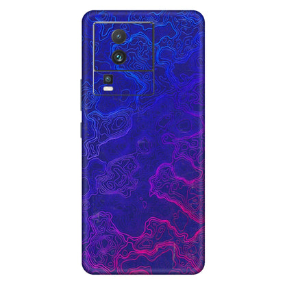 IQOO Phone Skins (All Models) - Purple Ripples Swirl - 3D Embossed Finish (L-314) IQOO Neo 7 PRO
