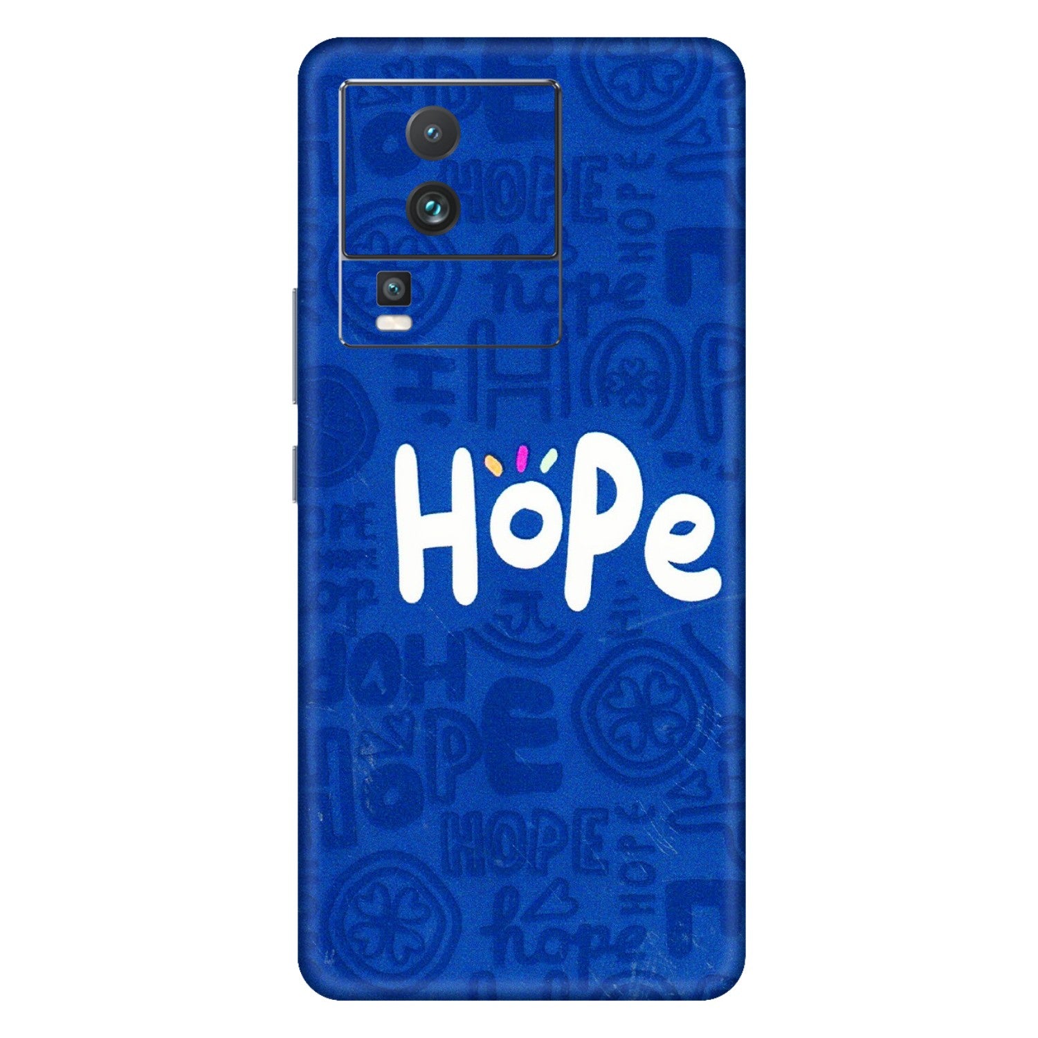 IQOO Phone Skins (All Models) - Hope Doodles Blue - 3D Embossed Finish (L-43) IQOO Neo 7 PRO