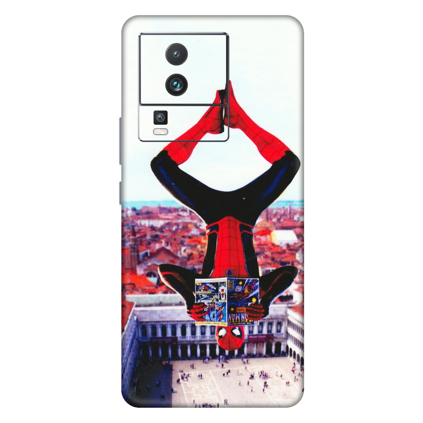 IQOO Phone Skins (All Models) - Spiderman Hanging - 3D Embossed Finish (L-53) IQOO Neo 7 PRO