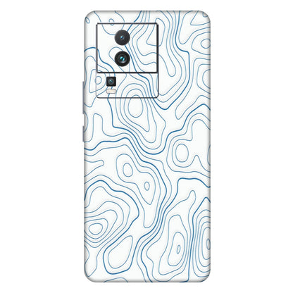 IQOO Phone Skins (All Models) - Blue And White Swirls - Matte Finish (M-139) IQOO Neo 7 PRO