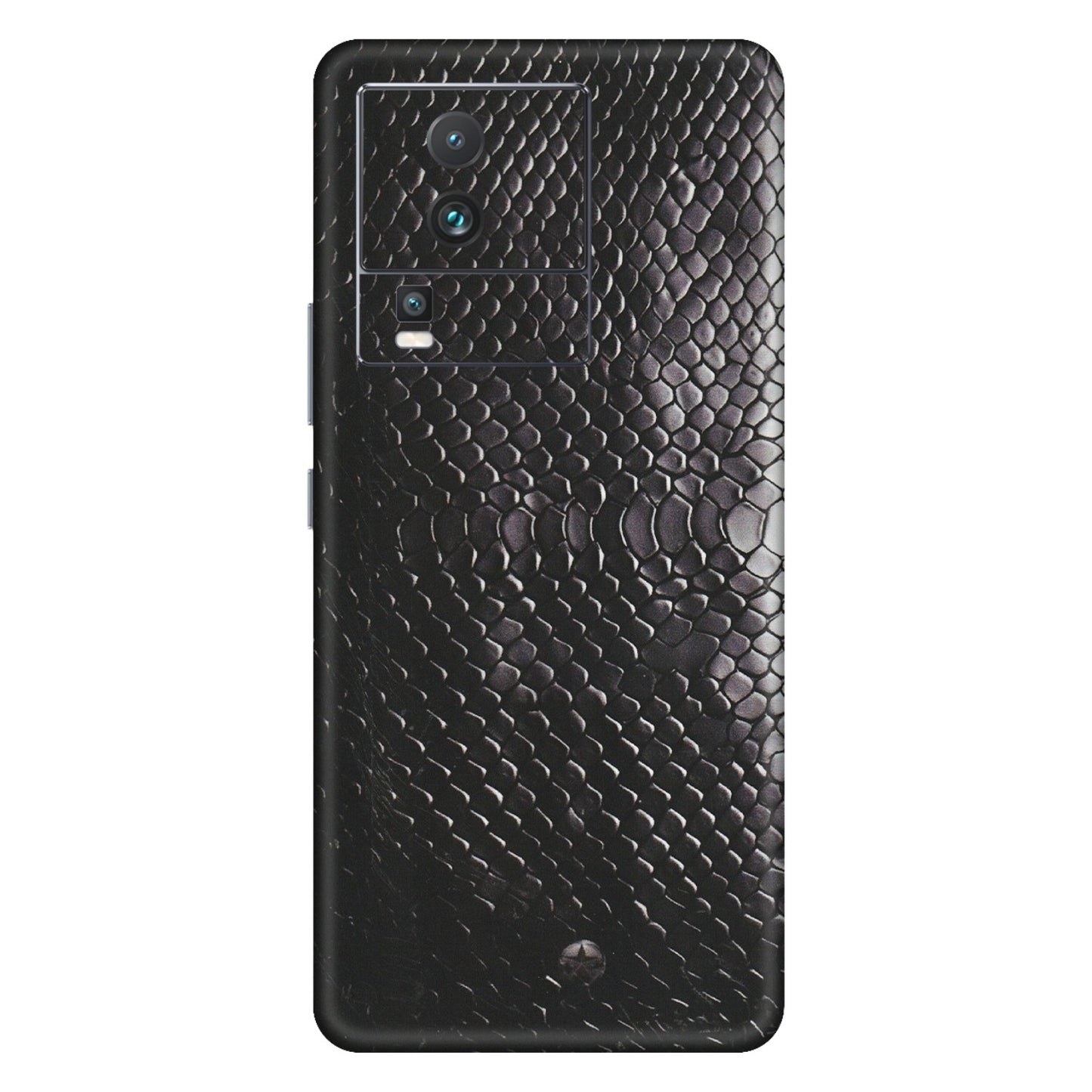 IQOO Phone Skins (All Models) - Black Snack Leather - Matte Finish (M-147) IQOO Neo 7 PRO
