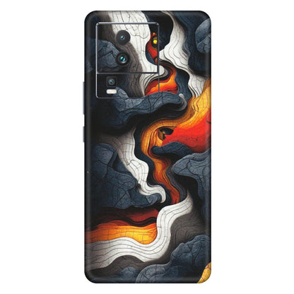 IQOO Phone Skins (All Models) - Abstract Volcanic Layers - Matte Finish (M-52) IQOO Neo 7 PRO