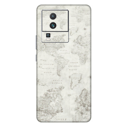 IQOO Phone Skins (All Models) - World Travel Map - Transparent Finish (T-04) IQOO Neo 7 PRO