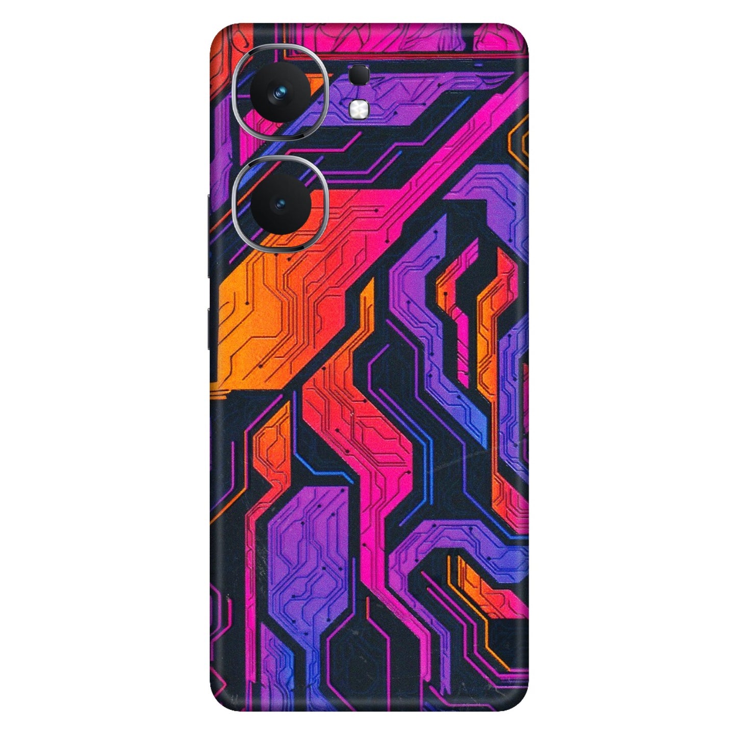 IQOO Phone Skins (All Models) - Tech Circuits Futuristic - 3D Embossed Finish (L-07) IQOO Neo 9 Pro