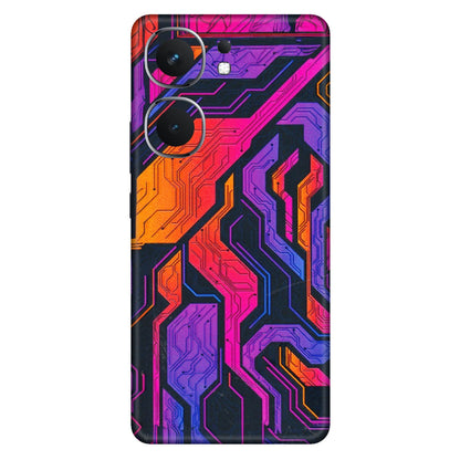 IQOO Phone Skins (All Models) - Tech Circuits Futuristic - 3D Embossed Finish (L-07) IQOO Neo 9 Pro