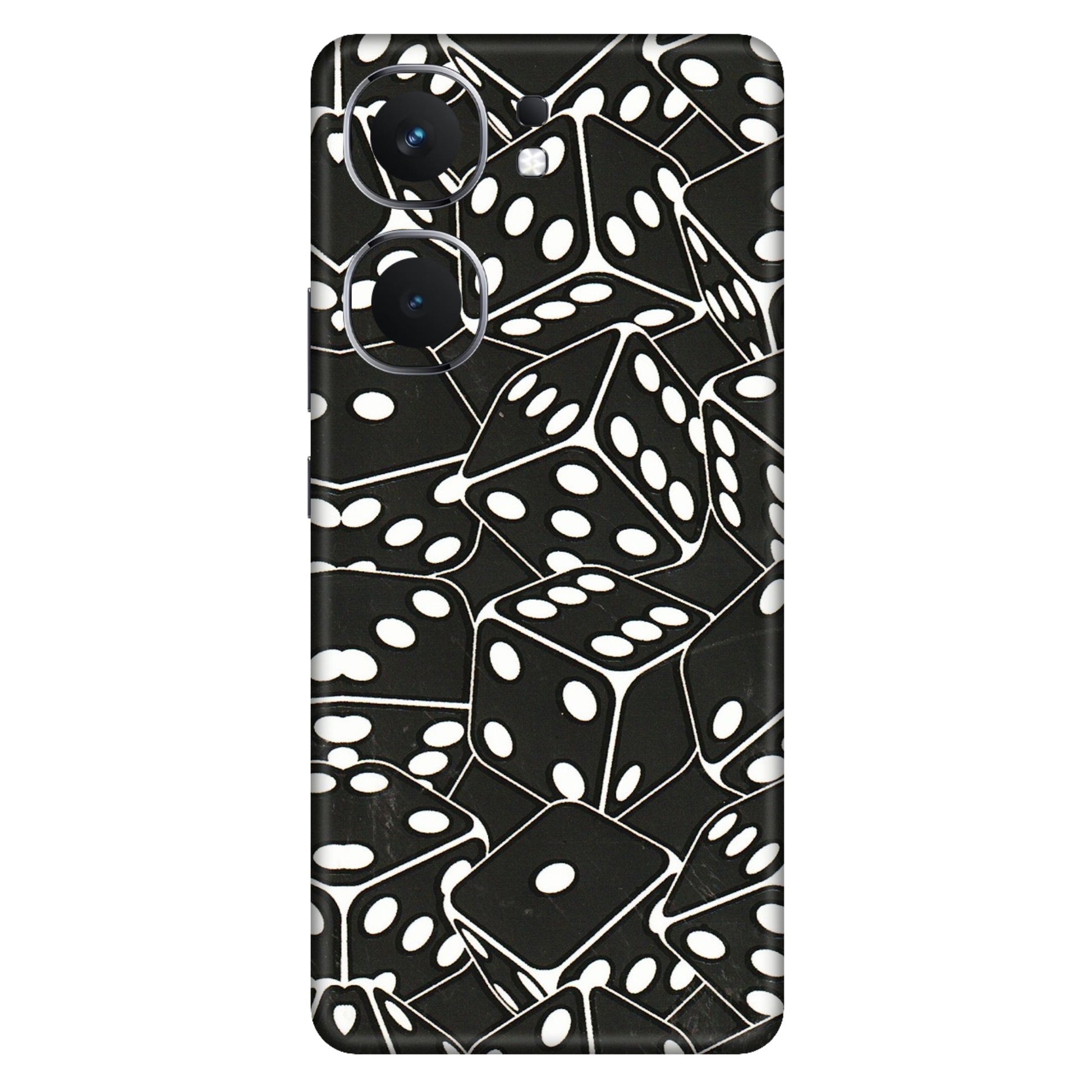IQOO Phone Skins (All Models) - Big Black Dices - 3D Embossed Finish (L-106) IQOO Neo 9 Pro