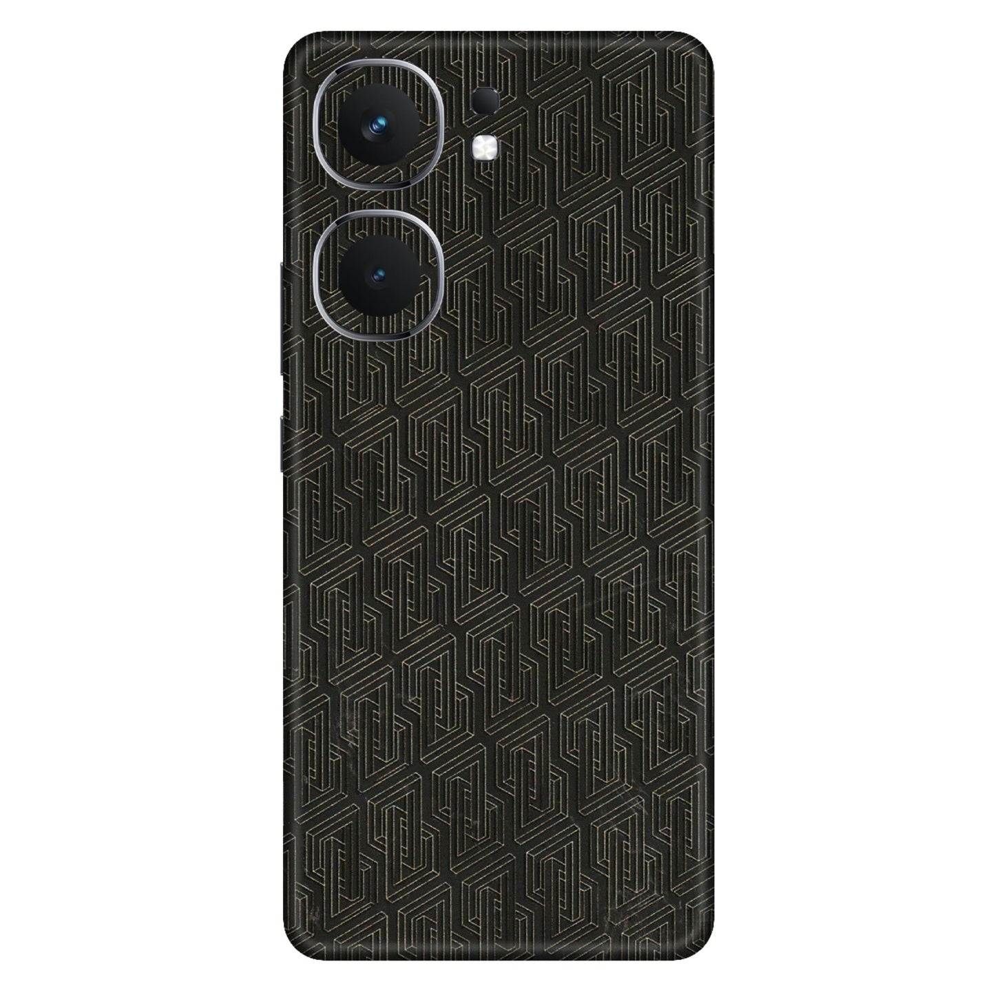 IQOO Phone Skins (All Models) - Black Abstract Pattern - 3D Embossed Finish (L-117) IQOO Neo 9 Pro