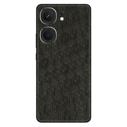 IQOO Phone Skins (All Models) - Black Abstract Pattern - 3D Embossed Finish (L-117) IQOO Neo 9 Pro