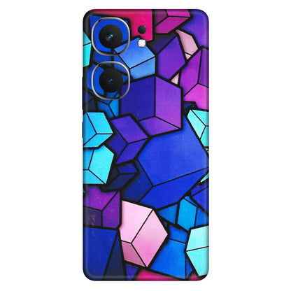 IQOO Phone Skins (All Models) - Cube Doodle - 3D Embossed Finish (L-141) IQOO Neo 9 Pro