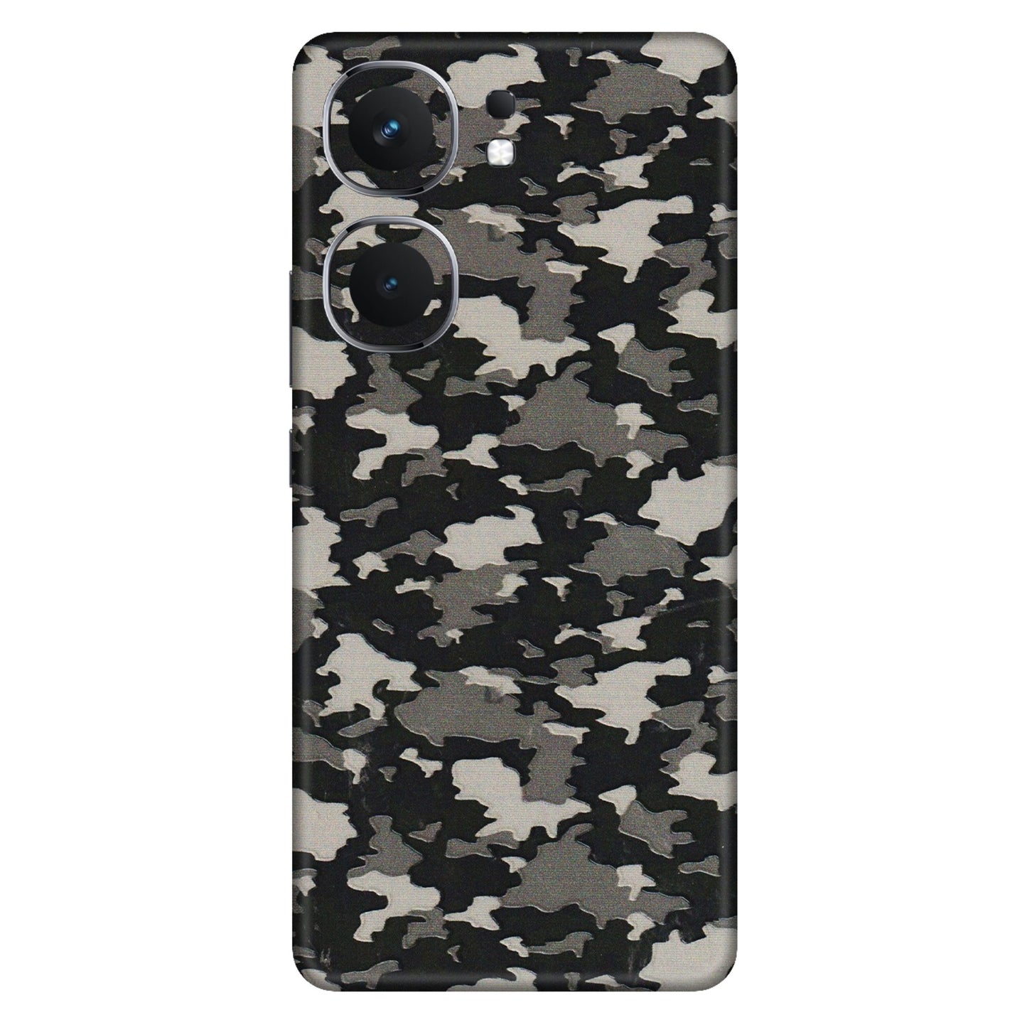 IQOO Phone Skins (All Models) - Black/Grey Camoflaunge - 3D Embossed Finish (L-142) IQOO Neo 9 Pro