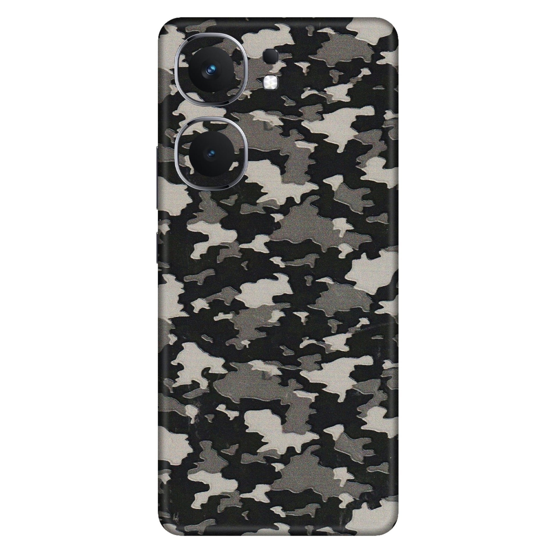 IQOO Phone Skins (All Models) - Black/Grey Camoflaunge - 3D Embossed Finish (L-142) IQOO Neo 9 Pro