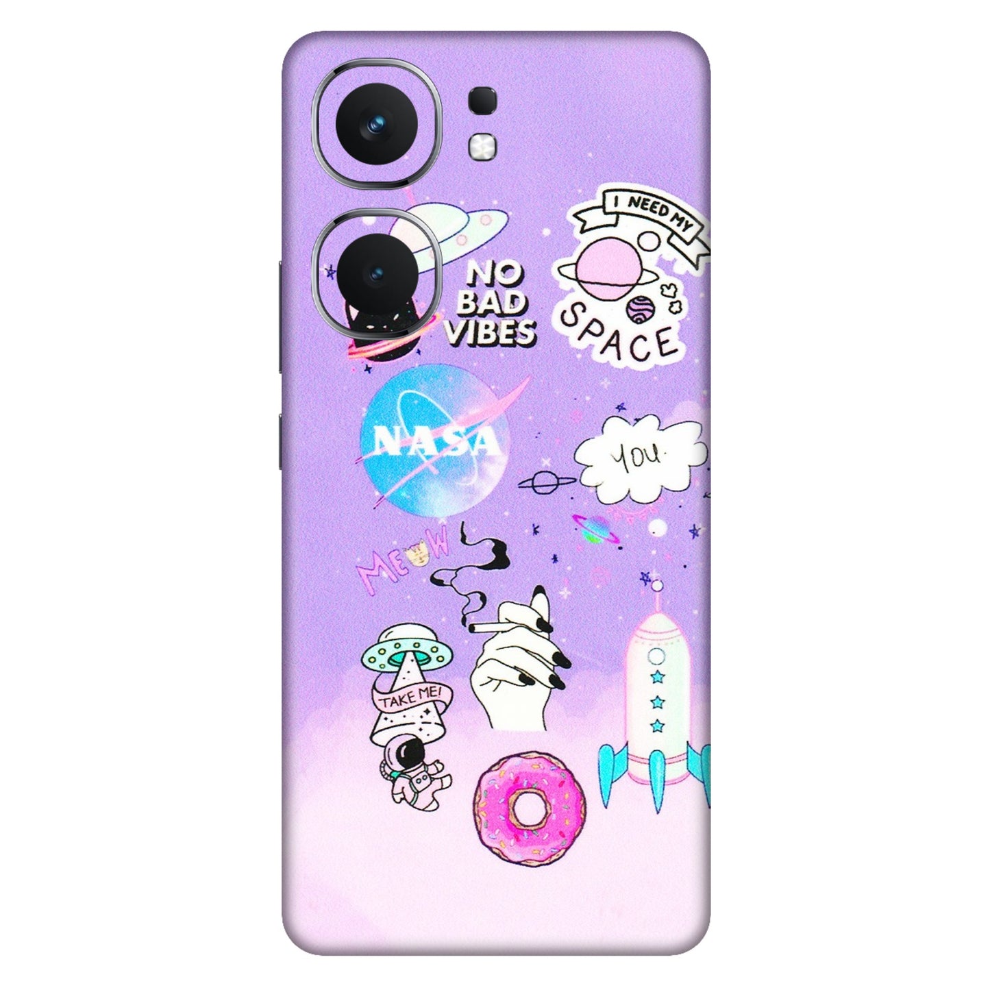 IQOO Phone Skins (All Models) - I Need My Nasa Skin - 3D Embossed Finish (L-149) IQOO Neo 9 Pro