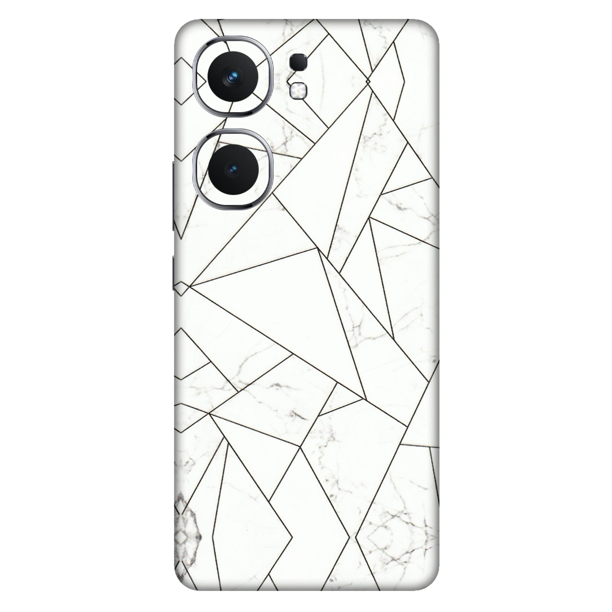 IQOO Phone Skins (All Models) - Luxury White Marble Effect - 3D Embossed Finish (L-168) IQOO Neo 9 Pro