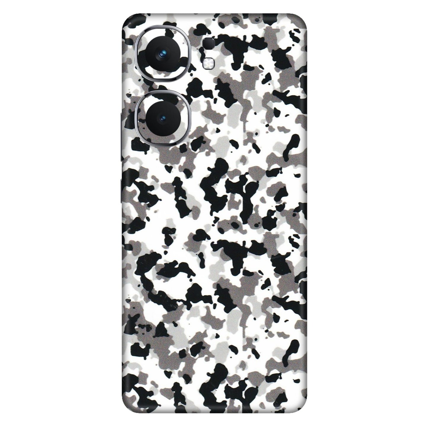 IQOO Phone Skins (All Models) - White Black Camouflage - 3D Embossed Finish (L-18) IQOO Neo 9 Pro